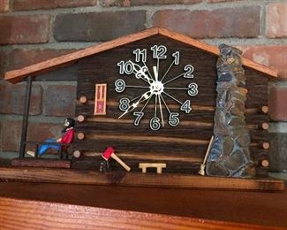 lumberjack clock