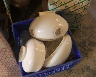 antique milk glass lampshade!