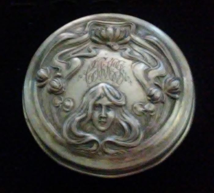 Simons Brothers Sterling Silver Art Nouveau Dresser Box