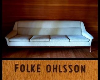 Mid-Century Danish Modern 4-Seat Sofa by FOLKE OHLSSON for DUX
