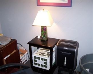 PAPER SHREDDER, LAMP & MISC.