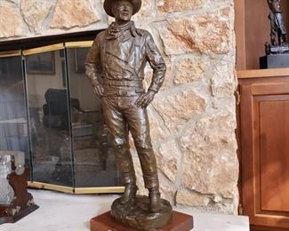 John Wayne bronze by Grant Speed, 31" Tall x 13" wide x 7" deep
