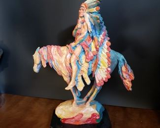 Harry Jackson "Sunset at Washakie" polychrome cast bronze with certificate of origin 