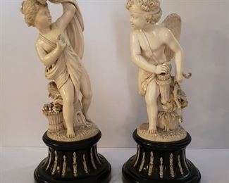 Pair of late 19th century carved figures