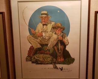 Norman Rockwell 199/200 "Catching the Big One"