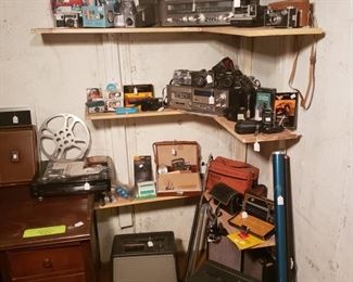 Collection of cameras, receivers and radios