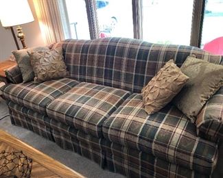  Very nice plaid sofa
