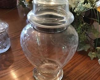 Crystal covered jar