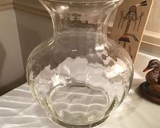 Clear glass vase