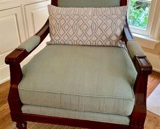 Hickory Chair upholstered arm chair