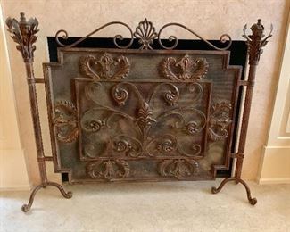 Ornate fire screen