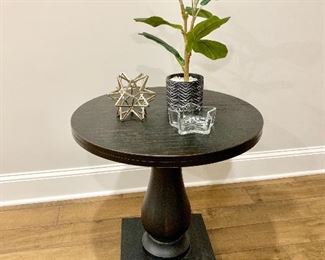 Pedestal base side table