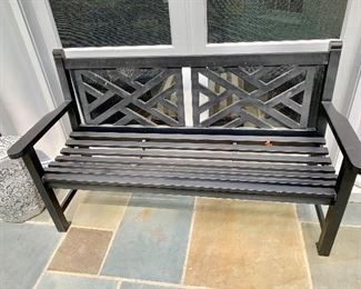 Smith and Hawken metal bench