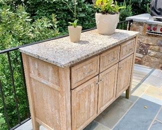 Country Casuals marble top cabinet