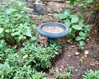 Concrete bird bath