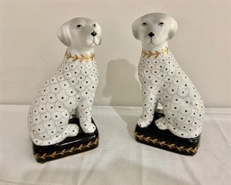 Jeanne Reed's Porcelain Dog book ends