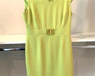 Tahari sleeveless dress with buckle; Shoes are 9.5-10
Clothes range from S-L. Most 8/10 and M/L