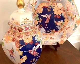 Limited edition Spode ginger jar and plate