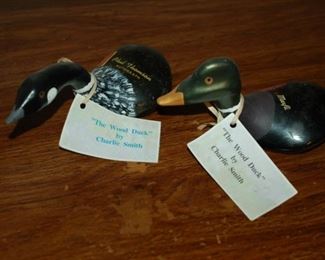 Charlie Smith wood carved ducks (carved from golf wood drivers)