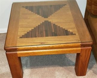 Custom Wood Inlay End Table