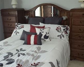 Queen Bed with Storage Headboard