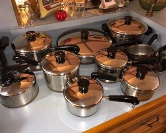 Vintage Revere-ware with copper bottoms
