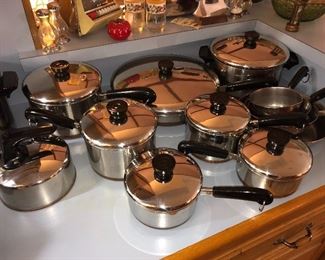 Vintage Revere-ware with copper bottoms