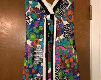 Groovy 60s halter top dress