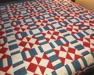 Handmade vintage quilt. King size. 