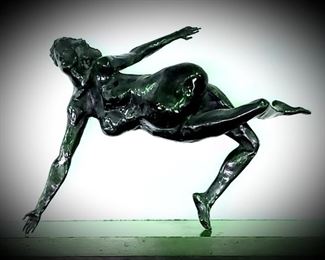 Mid-Century free-form figural bronze sculpture,  unsigned