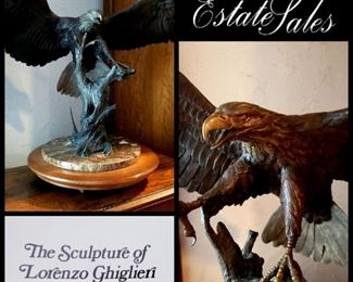 NOT a Ghiglieri!!!!
it's a Frank Colburn bronze eagle, 1989
1 in a series of 76