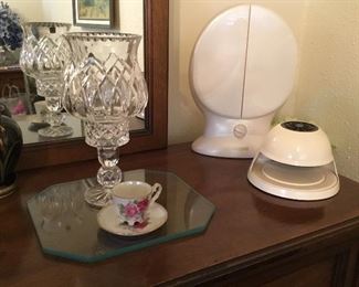 Decor in bedroom on dresser