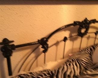 Close up of iron headboard in bedroom 2