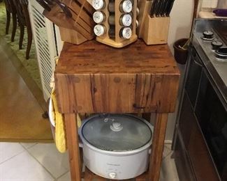 Kitchen - butcher block on wheels
