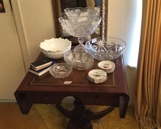 Pressed glass, leaded glass and crystal