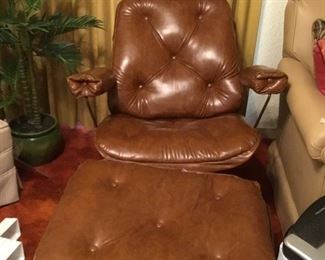 Reclining chair and matching ottoman