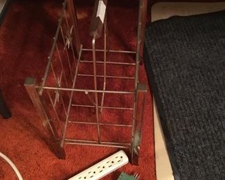 Vintage wire magazine rack