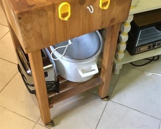 Butcher block on wheels