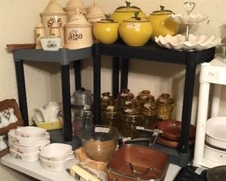 More Corning ware plus several sets of cannisters