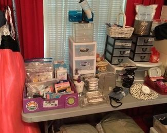 Various items from bathrooms and bedrooms