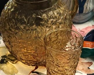 Vintage Pitcher and glasses