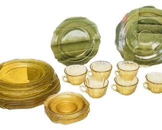 6. Large Mixed Lot DepressionPressed Glass Dishware  Cups