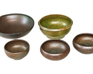 11. Nice Collection of Five 5 Artisan Pottery Bowls