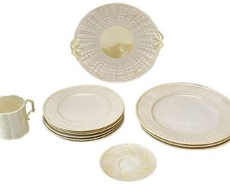 10. Nice Collection Vintage Belleek Irish Porcelain Plates Cups