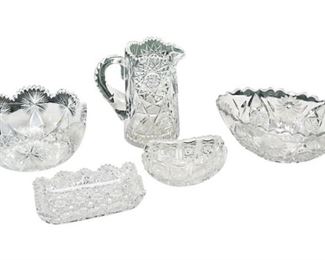 28. Collection Antique Cut Glassware