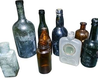 47. Collection of Vintage and Antique Glass Bottles