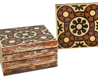 61. Set of 5 Painted Tiles