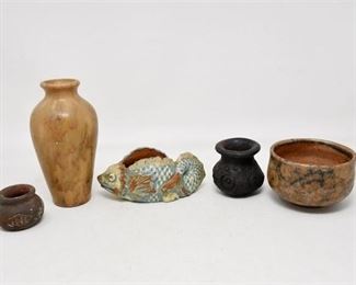 86. Grouping of Decorative Vessels