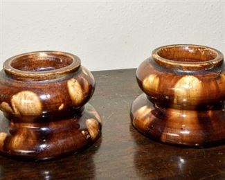 101. Pair of Wooden Candle Holders