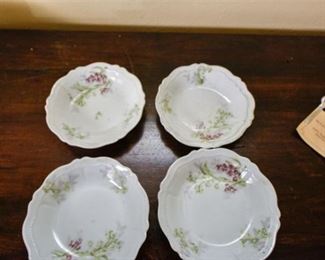 113. Lot of Four 4 Antique Hand Painted Small Serving Plates AUSTRIA